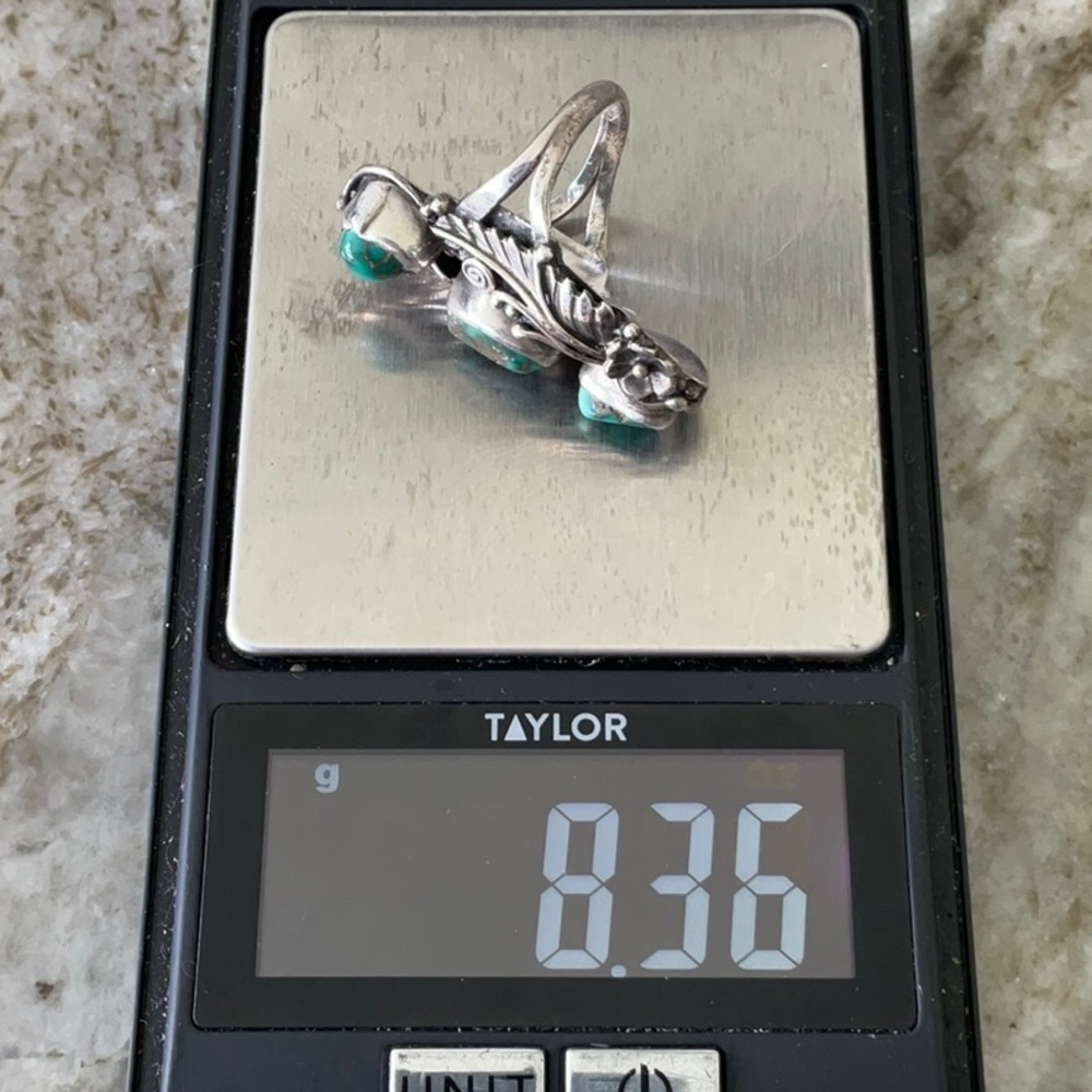 Vintage Navajo Tony Guerro Turquoise & Sterling silver Navajo ring - Picture 8 of 8